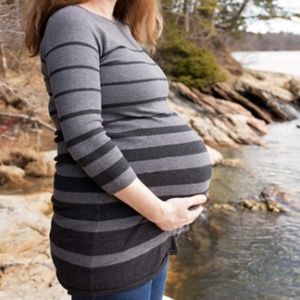 Ripe maternity stripe tunic dress